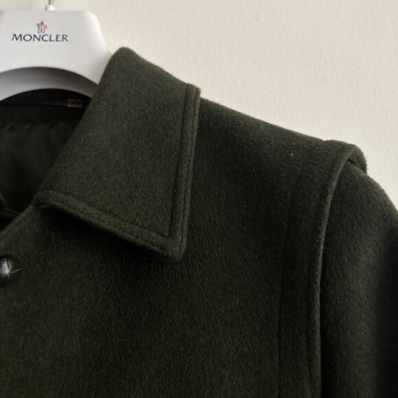 Vintage Lodenfrey Loden Green Wool Coat/Overcoat/ Car Coat - Small/ Medium - Picture 9 of 13